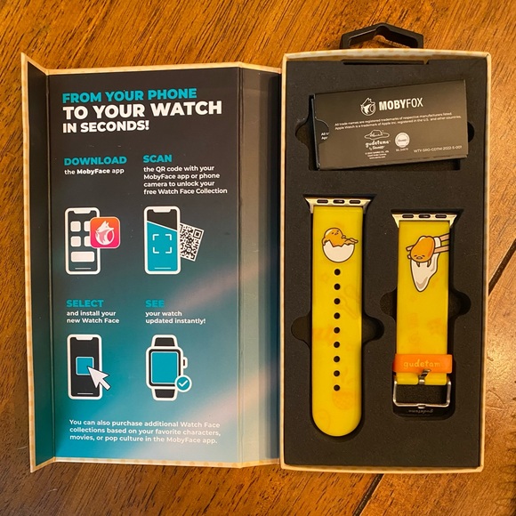 Gudetama The Lazy Egg Smartwatch Band Sz Small Fits all Apple Watch 38/40/41 mm - Picture 2 of 5